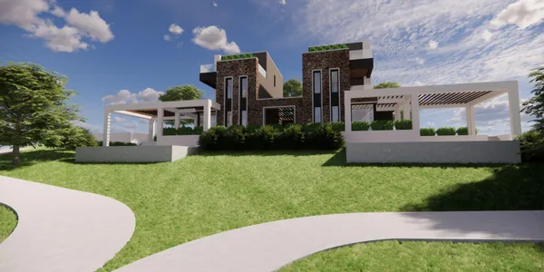 Houses at Kokkinia in Nikiti
